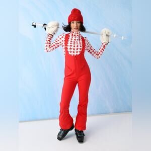 Goldbergh Phoebe Ski Pants Salopettes Bibs NWT Flame Red US 8